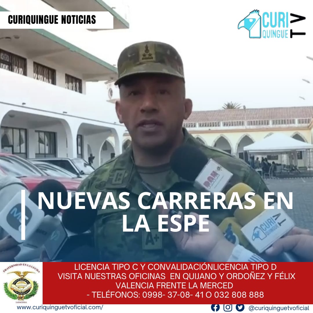 La Universidad de las Fuerzas Armadas (ESPE) presentará sus nuevas carreras: Tecnología Superior Universitaria en Sistemas de Información y Ciberseguridad, y Tecnología Superior Universitaria en Electricidad, el jueves 04 de diciembre de 2025, a las 10:30, en el Auditorio Héroes del Cenepa, Campus Centro, Quijano y Ordóñez y Hermanas Páez.