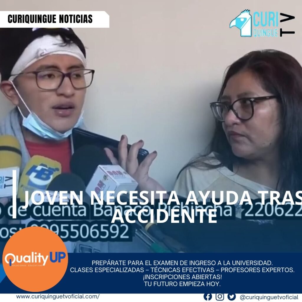 Un joven de Latacunga sufrió un accidente al caer del tercer piso y se encuentra en una situación difícil. Después de una dolorosa recuperación, el joven necesita ayuda para cubrir los gastos de sus medicamentos, que son muy costosos. A pesar de su situación, no ha recibido ayuda de ninguna institución.