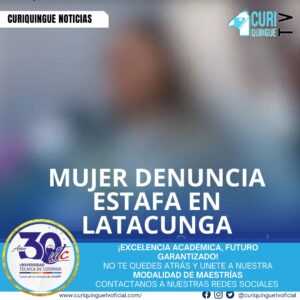 Una mujer ha denunciado que fue estafada por un ciudadano de Latacunga, quien le habría engañado con promesas falsas. La víctima ha proporcionado documentos que respaldan su denuncia y ha solicitado que se proteja su imagen.