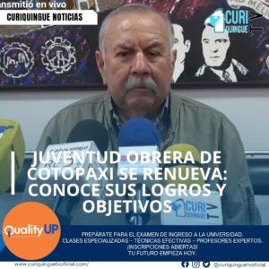 La Juventud Obrera de Cotopaxi está a punto de cambiar de directiva y se prepara para seguir trabajando en beneficio de la comunidad. A través de esta renovación, se busca fortalecer los lazos con la sociedad y continuar con los proyectos que han permitido a la institución crecer y desarrollarse.