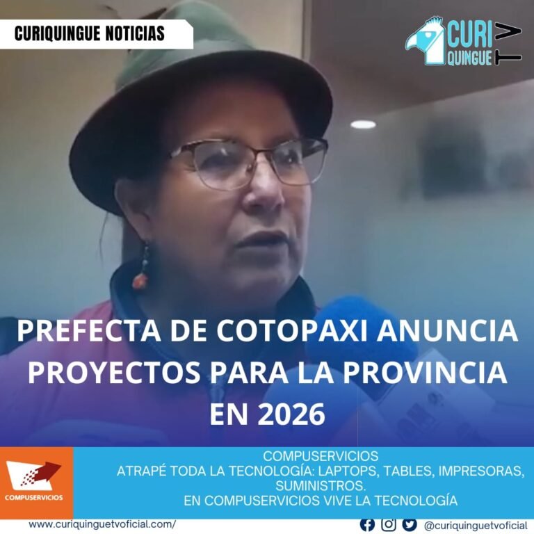 La Prefecta de Cotopaxi ha informado que se está trabajando en varios proyectos para el beneficio de la provincia en el año 2026.