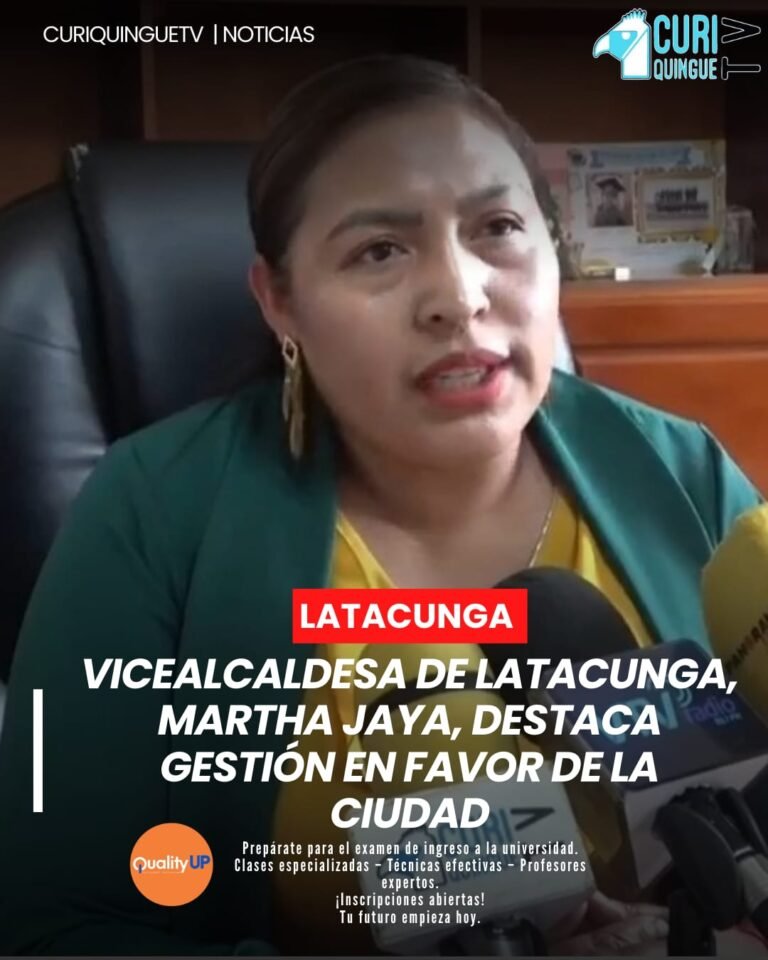 La vicealcaldesa de Latacunga, Martha Jaya, compartió información sobre el trabajo que ha venido realizando en favor de la ciudad, destacando sus esfuerzos por mejorar la calidad de vida de los ciudadanos.