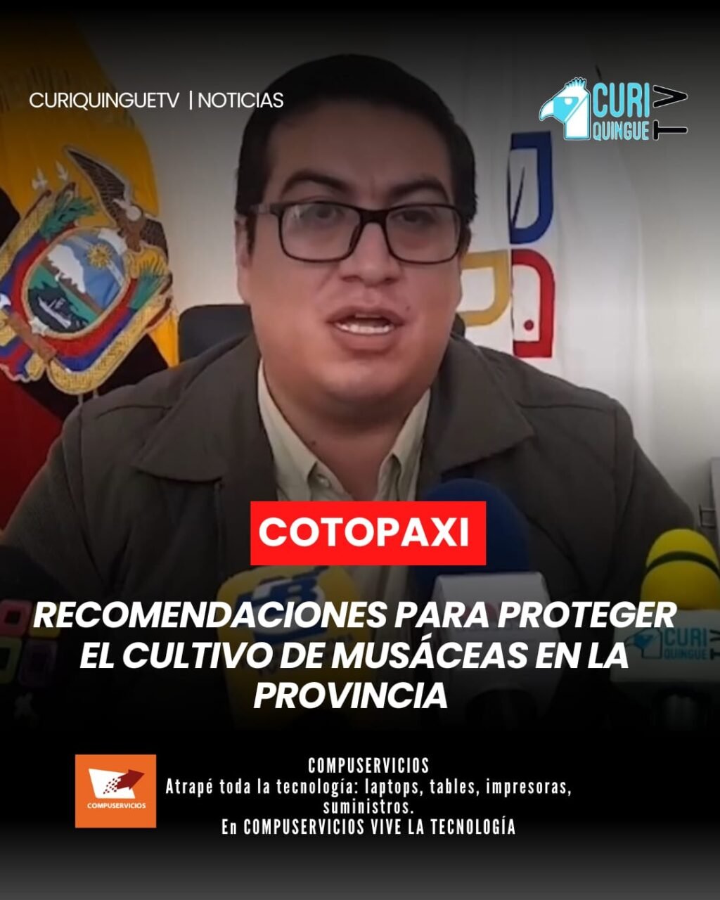 El director del Ministerio de Agricultura y Ganadería (MAG) de Cotopaxi compartió importantes recomendaciones para los productores de la zona