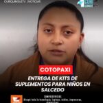 El plan "Ecuador Crece Sin Desnutrición" está entregando kits de suplementos para niños desde los 6 meses hasta los 2 años en las parroquias del cantón Salcedo