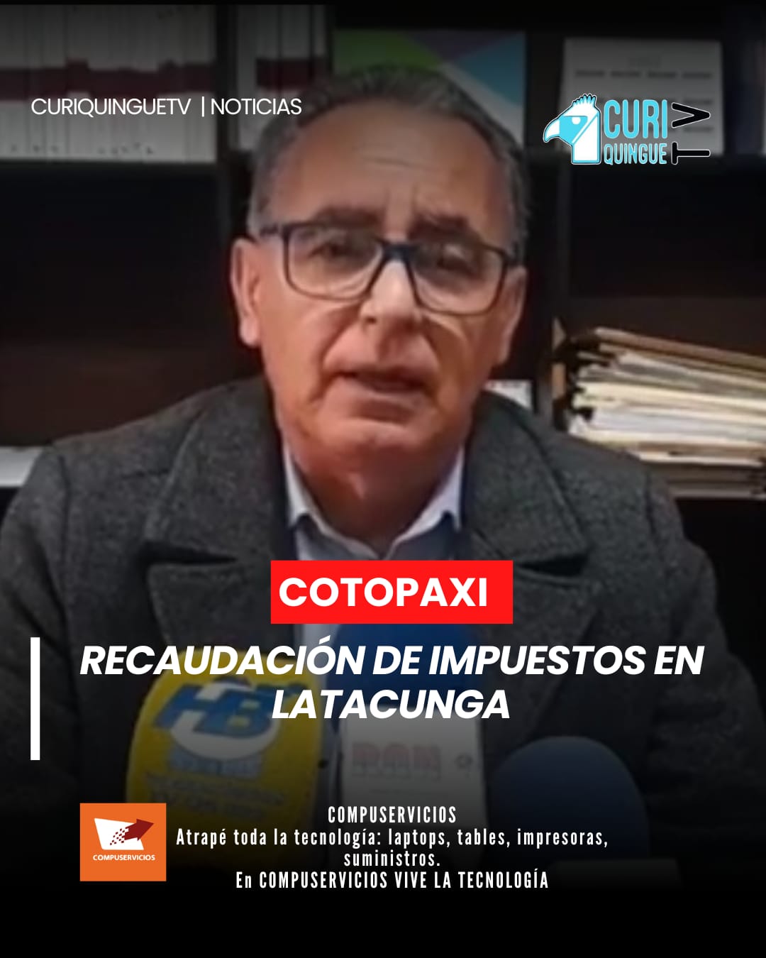El director financiero de la Municipalidad de Latacunga informa sobre la recaudación de impuestos del primer mes del año 2026
