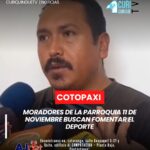 Los habitantes de la parroquia 11 de Noviembre están buscando el apoyo de las autoridades para fomentar el deporte en el sector