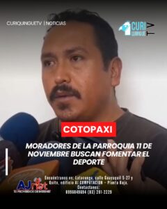 Los habitantes de la parroquia 11 de Noviembre están buscando el apoyo de las autoridades para fomentar el deporte en el sector