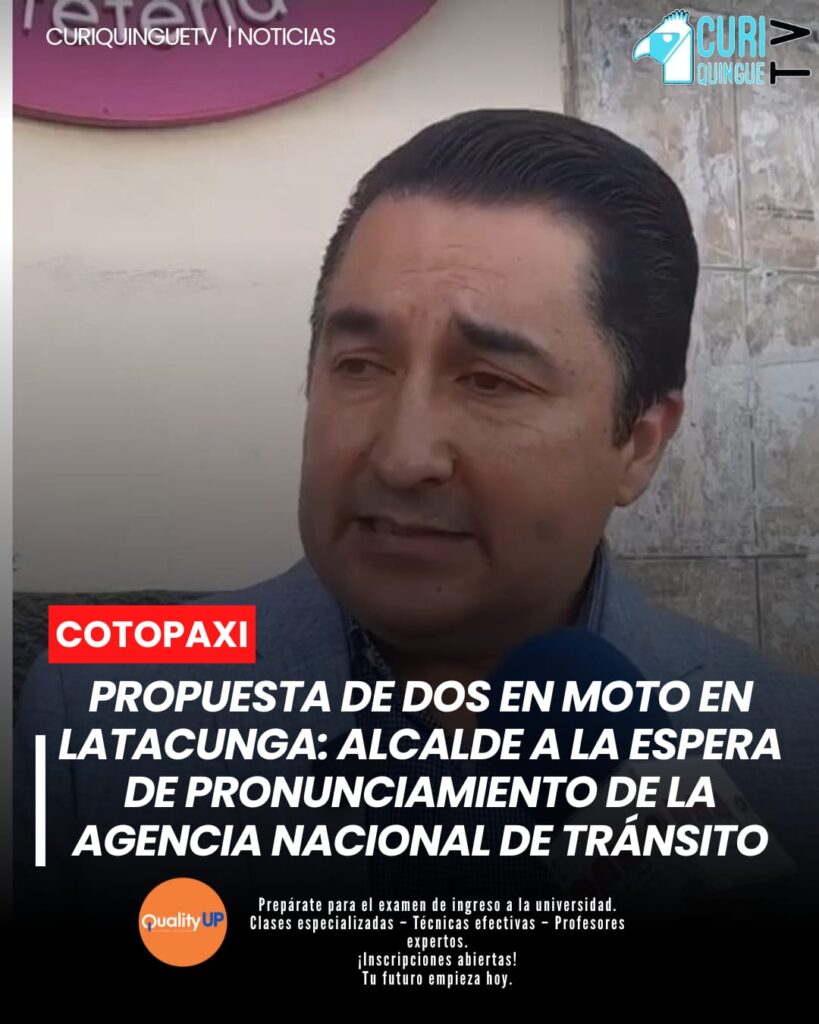El alcalde de Latacunga informó sobre la propuesta que se puso a consideración de la Agencia Nacional de Tránsito sobre la circulación de motocicletas con dos personas a bordo