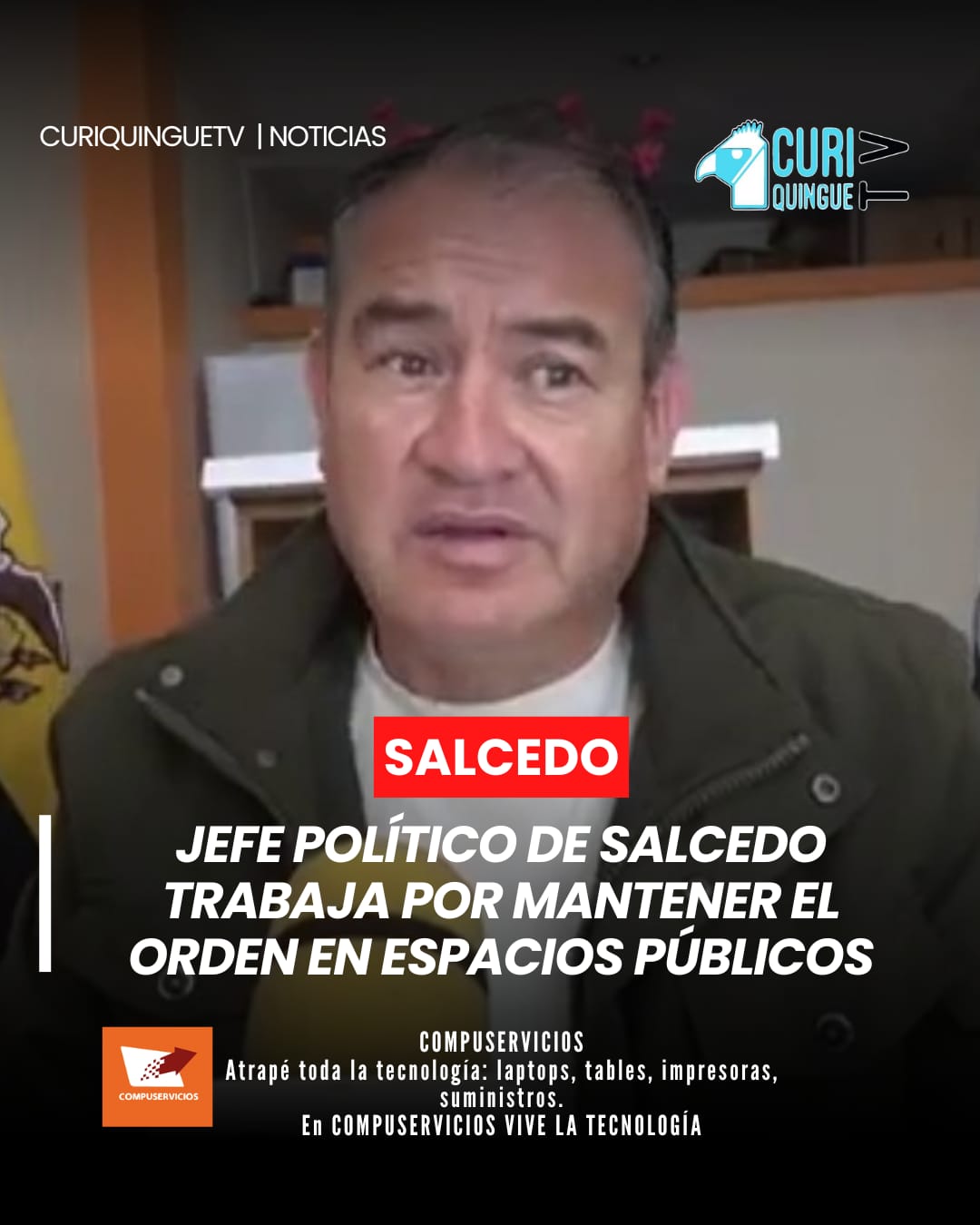 La Jefatura Política del cantón Salcedo trabaja para mantener el orden en los espacios públicos y hacer cumplir la ley, según informó el jefe político.