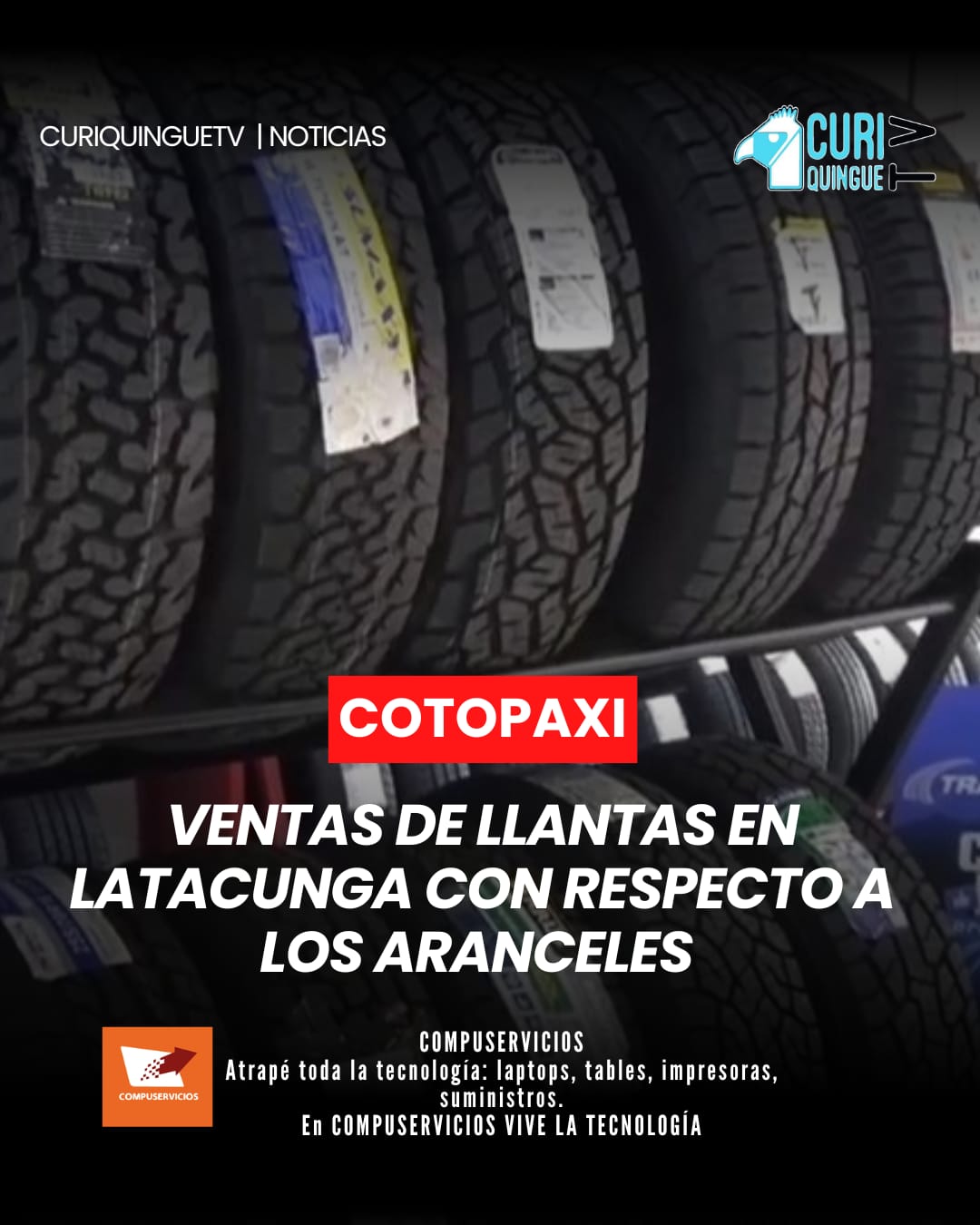 Los comercializadores de neumáticos en Latacunga informaron que no existe un incremento en el precio de las llantas, aunque no todos importan desde Colombia.