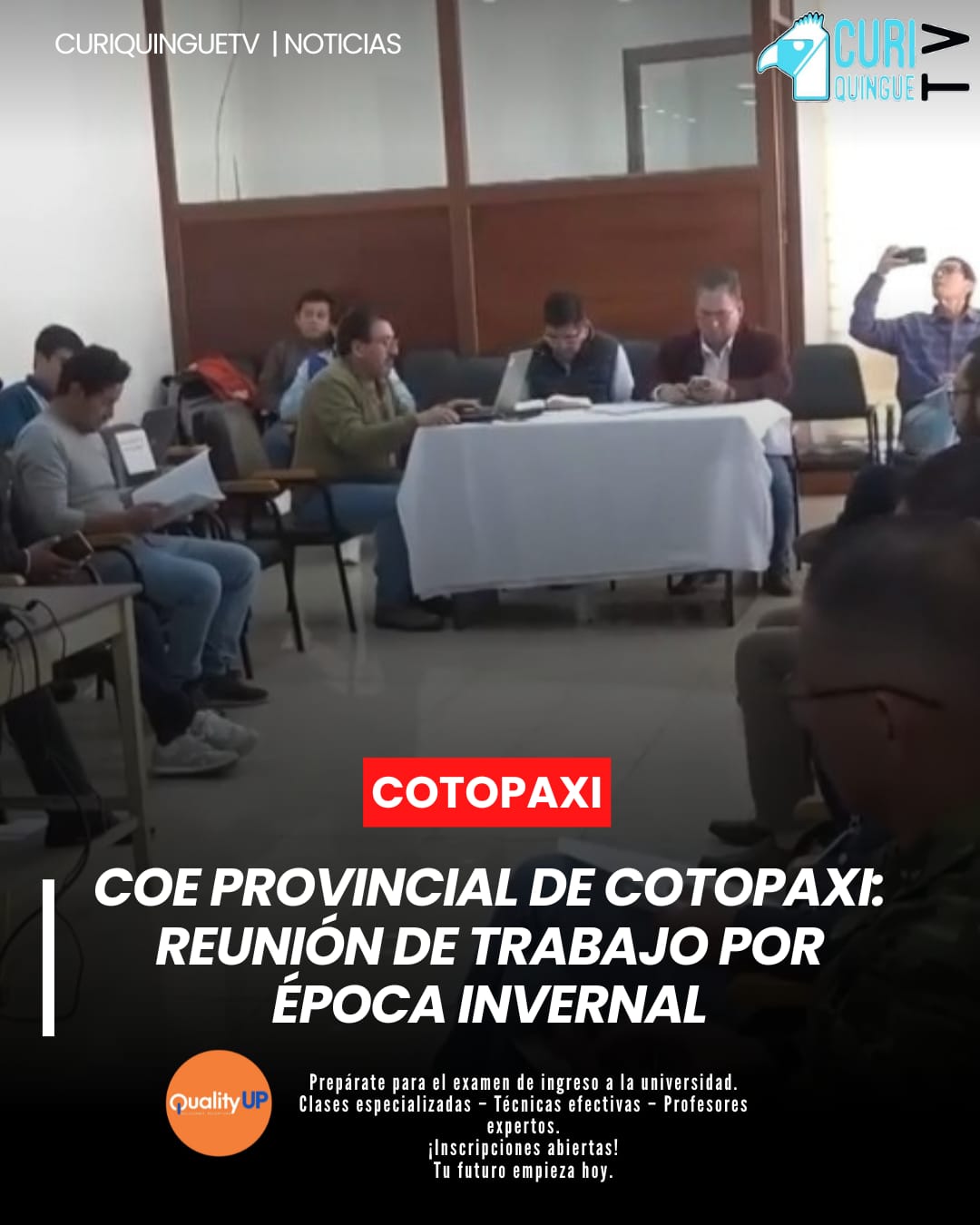 El COE Provincial de Cotopaxi llevó a cabo una reunión de trabajo con los representantes de las mesas técnicas para conocer los problemas
