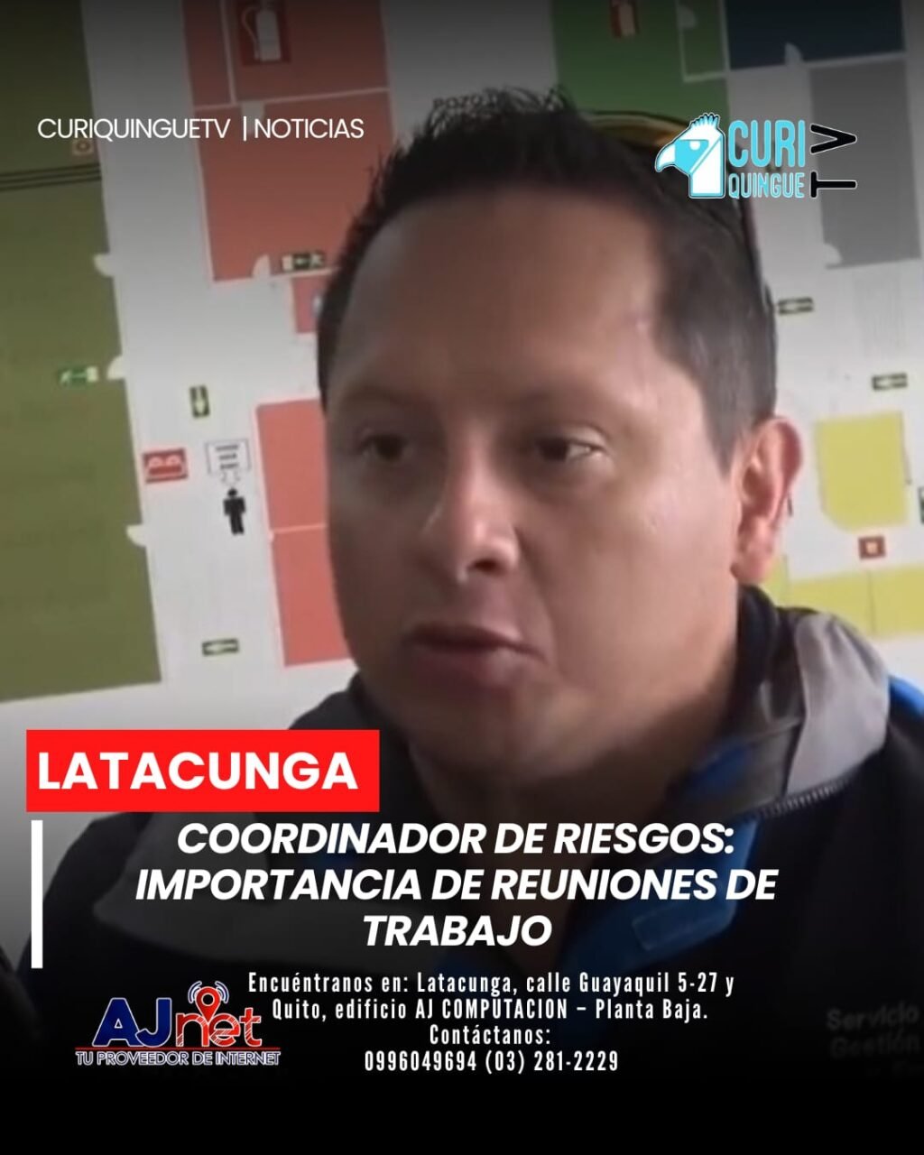 El coordinador zonal de la Secretaría de Gestión de Riesgo resaltó la importancia de mantener las reuniones de trabajo en el COE Provincial de Cotopaxi,