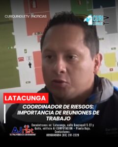 El coordinador zonal de la Secretaría de Gestión de Riesgo resaltó la importancia de mantener las reuniones de trabajo en el COE Provincial de Cotopaxi,