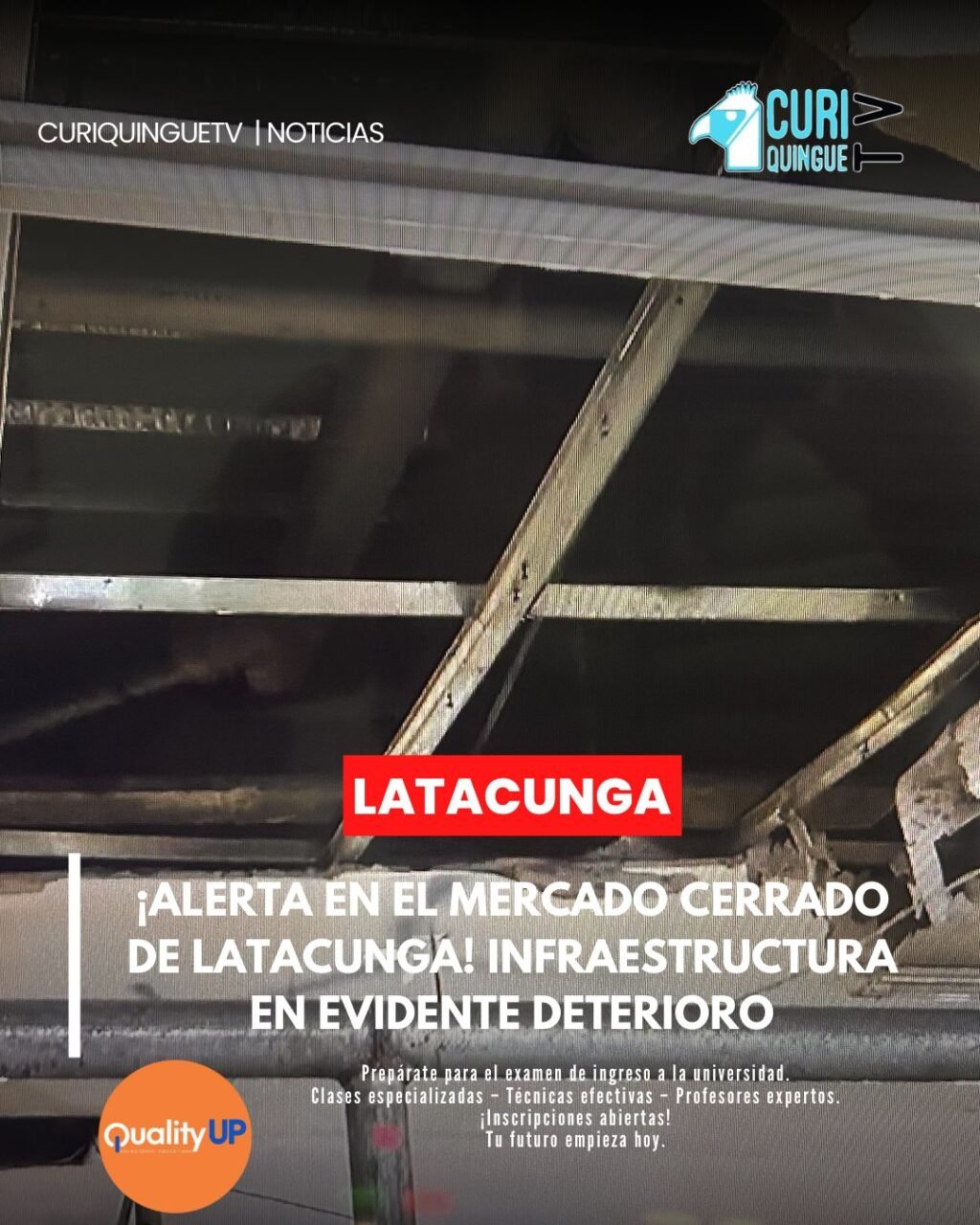 La falta de intervención para mejorar la infraestructura del Mercado Cerrado de Latacunga vuelve a quedar en evidencia.