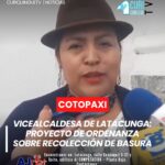 La vicealcaldesa de Latacunga informó sobre el proyecto de ordenanza que regulará el pago por el servicio de recolección de basura en la ciudad.