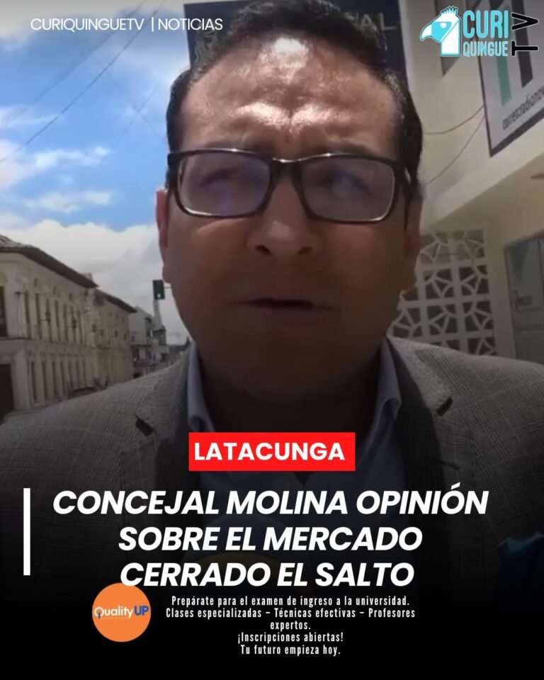 La situación del Mercado Cerrado de Latacunga vuelve a estar en el centro del debate. El concejal Cristian Molina alertó sobre el estado crítico de su infraestructura,