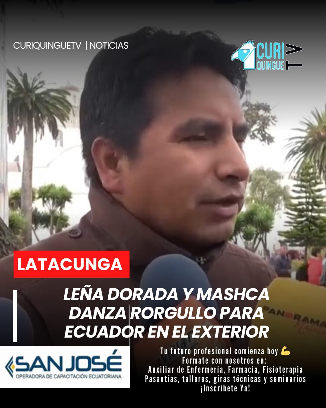 🟣 LEÑA DORADA Y MASHCA DANZA, EMBAJADORES DE LA CULTURA Y EL TURISMO DE LATACUNGA 📺 Curiquingue TV #Latacunga | Los elencos culturales Leña Dorada y Mashca Danza fueron designados como Embajadores de la Cultura y el Turismo por el Municipio de Latacunga, en reconocimiento a su destacada trayectoria y su aporte a la difusión del arte ecuatoriano en escenarios internacionales. Ambas agrupaciones han representado al país en importantes eventos, como el Tercer Festival Internacional de Danzas realizado en Chiclayo, Perú, y han recibido invitaciones para presentarse en México, Colombia y Nicaragua, llevando la música y danza tradicional ecuatoriana a nuevos públicos. Su labor fortalece la identidad cultural y posiciona el talento local en el ámbito internacional, convirtiéndose en un verdadero orgullo para Latacunga y el Ecuador. #CuriquingueTV #Cultura #Latacunga #EmbajadoresCulturales #OrgulloEcuatoriano