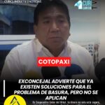 El exconcejal Fabián Sampedro hizo un llamado a las autoridades para aplicar las resoluciones ya existentes y enfrentar de manera efectiva los problemas de recolección de basura que afectan a la ciudad.