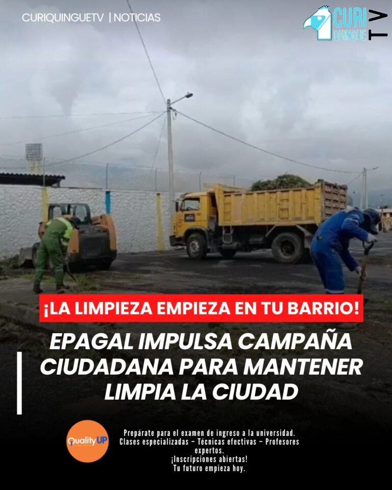 La empresa pública EPAGAL inició el programa “Lunes Limpio en Mi Barrio” , una iniciativa que busca fortalecer la limpieza urbana y promover la participación de los vecinos en el manejo responsable de residuos.