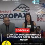 La iniciativa Cotopaxi Solidario presentó una agenda especial de actividades que se desarrollarán en varios cantones de la provincia con motivo del Día Internacional de la Mujer y un nuevo aniversario de provincialización de Cotopaxi.