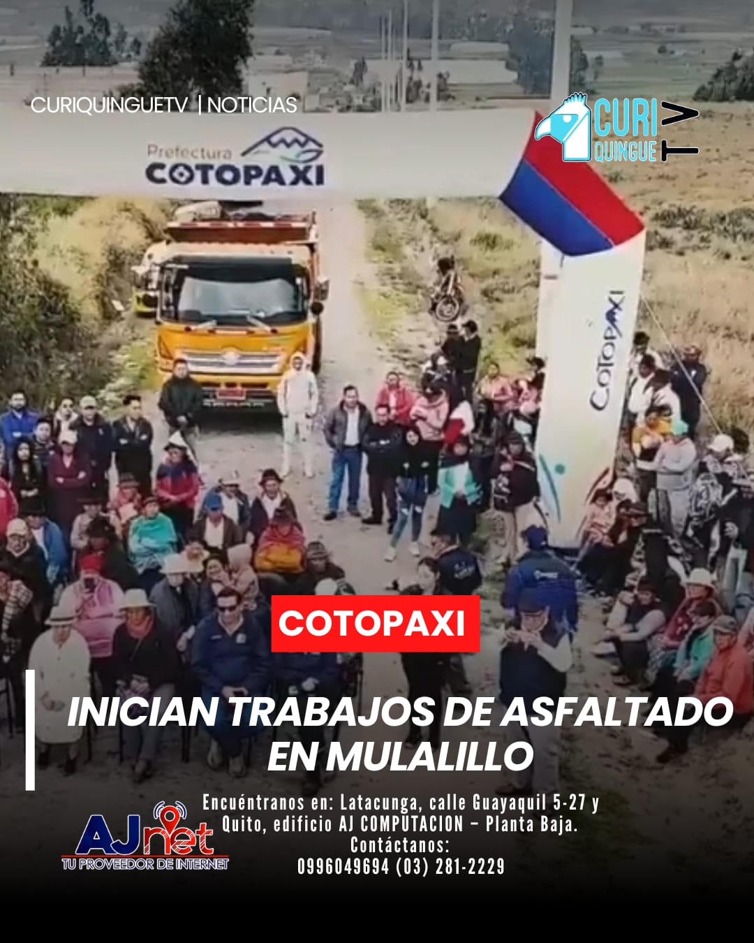 ObrasQueAvanzan | La transformación vial continúa en la provincia. El Gobierno Provincial de Cotopaxi inició los trabajos de colocación de capa asfáltica en la parroquia Mulalillo, una obra esperada por los habitantes que mejorará significativamente la movilidad en el sector.