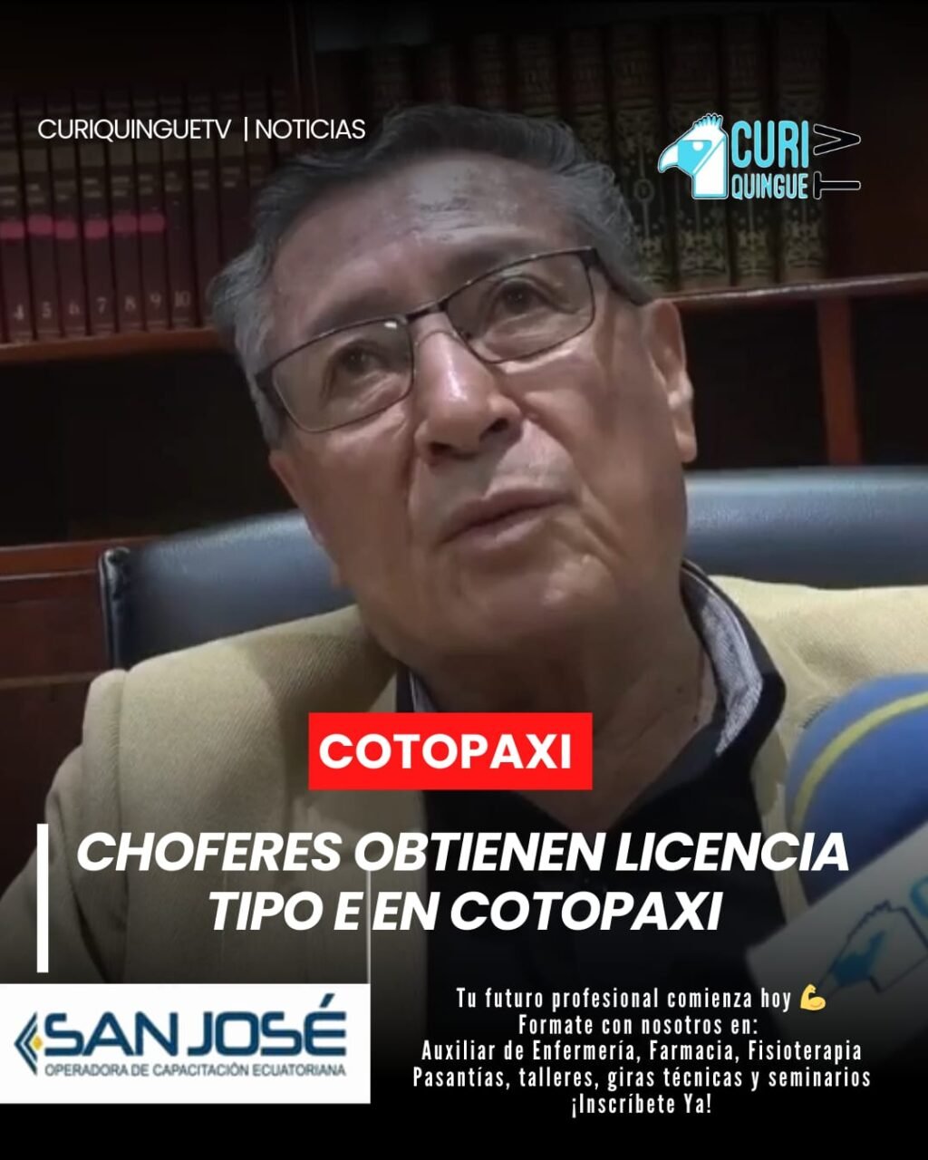 El Sindicato de Choferes Profesionales de Cotopaxi incorporó a nuevos conductores con licencia tipo E, habilitados oficialmente para manejar transporte pesado en las carreteras del país.