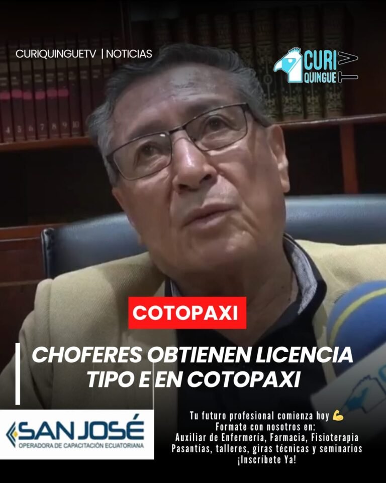 El Sindicato de Choferes Profesionales de Cotopaxi incorporó a nuevos conductores con licencia tipo E, habilitados oficialmente para manejar transporte pesado en las carreteras del país.