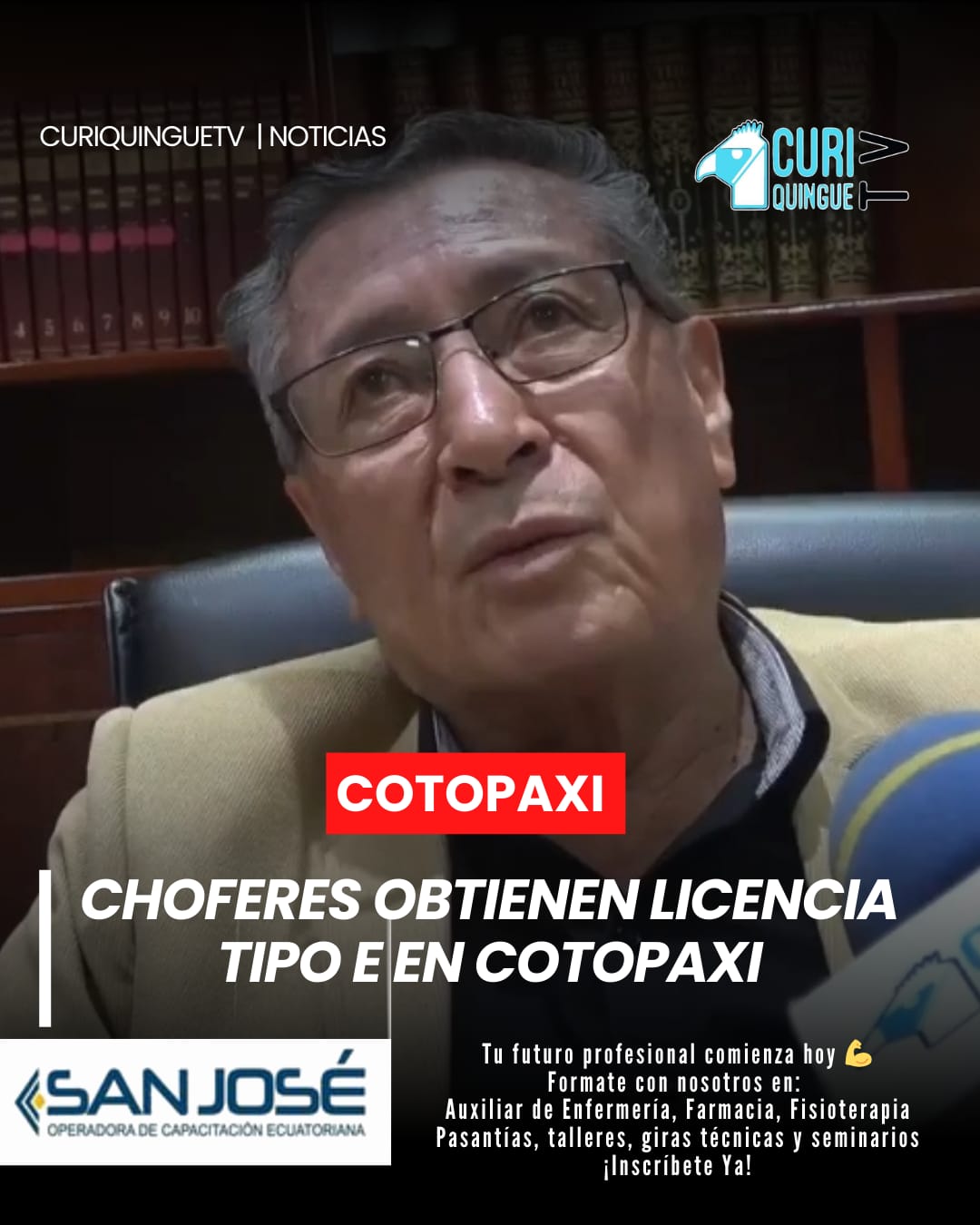 El Sindicato de Choferes Profesionales de Cotopaxi incorporó a nuevos conductores con licencia tipo E, habilitados oficialmente para manejar transporte pesado en las carreteras del país.