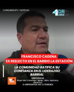 La comunidad del barrio La Estación, en la ciudad de Latacunga, ratificó su confianza en el liderazgo de Francisco Cadena, quien fue reelecto como presidente del directorio barrial durante el proceso de elección realizado recientemente en el sector.
