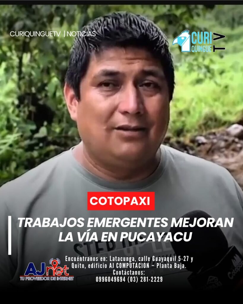 La Prefectura de Cotopaxi, en coordinación con el GAD Parroquial de Pucayacu, ejecutó trabajos emergentes de mantenimiento vial en el sector Guanochanga, perteneciente a la parroquia Pucayacu, en el cantón La Maná.