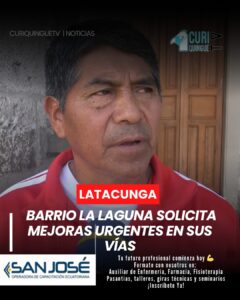 Directivos del barrio La Laguna presentaron varios requerimientos ante el Municipio de Latacunga, entre ellos la mejora de las vías del sector, que según los moradores se encuentran en mal estado.