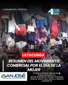 El Centro Comercial Popular El Salto, en Latacunga, registró una importante presencia de ciudadanos durante el fin de semana, quienes acudieron a adquirir diversos productos con motivo del Día Internacional de la Mujer.