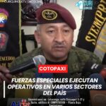El comandante de la Brigada de Fuerzas Especiales N.º 9 “Patria” informó sobre las operaciones que realiza el Ejército Ecuatoriano en distintos sectores del país.