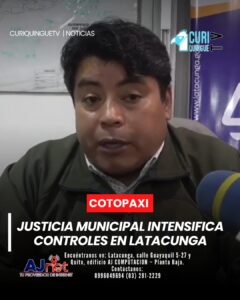 La Dirección de Justicia del Municipio de Latacunga continúa ejecutando operativos de control con el objetivo de evitar la ocupación indebida de veredas, calles y espacios públicos.
