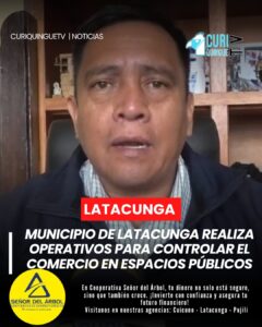 El director de Seguridad Ciudadana del Municipio de Latacunga informó sobre los controles que se realizan en distintos puntos de la ciudad para mantener el orden en los espacios públicos y evitar comercio en zonas no autorizadas.