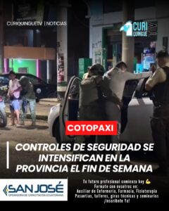 🔴 Operativos en Cotopaxi 🚔 Autoridades realizaron controles en varios sectores para reforzar la seguridad este fin de semana. 💬 ¿En tu barrio se sienten estos operativos? #Cotopaxi #Seguridad #Noticias