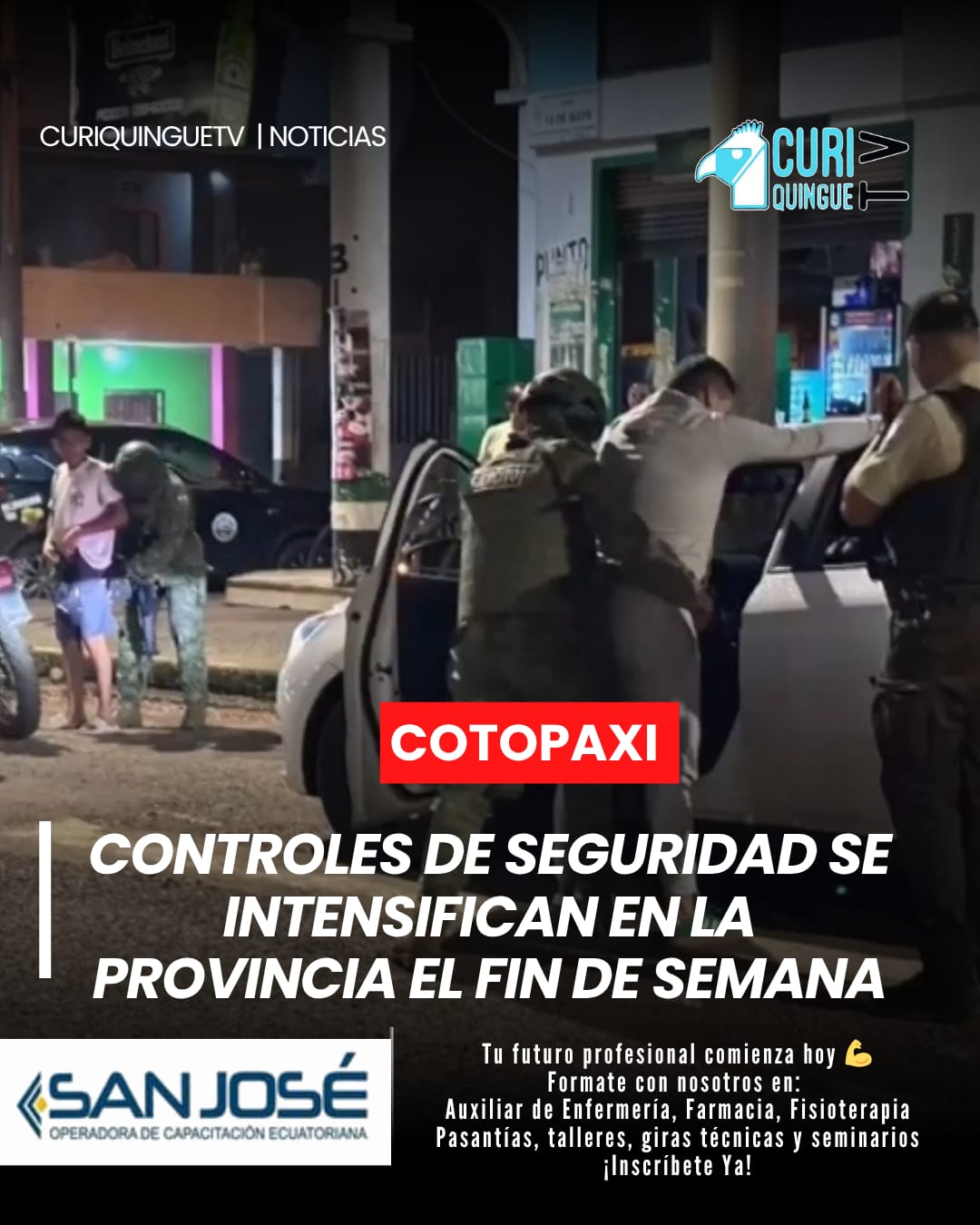 🔴 Operativos en Cotopaxi 🚔 Autoridades realizaron controles en varios sectores para reforzar la seguridad este fin de semana. 💬 ¿En tu barrio se sienten estos operativos? #Cotopaxi #Seguridad #Noticias