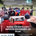 🛣️ Nueva vía en Pujilí 🚜 Se inauguró el asfaltado entre Apagua y Angamarca, mejorando la conectividad. 💬 ¿Qué vías necesitan arreglo urgente? #ObrasViales #Desarrollo