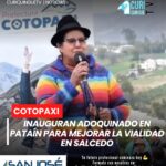 🟡 🚧 Obras que avanzan La Prefectura de Cotopaxi y el Municipio de Salcedo inauguraron un nuevo tramo adoquinado en el sector Pataín, mejorando la movilidad y calidad de vida de los habitantes. #ObrasPúblicas #Vialidad
