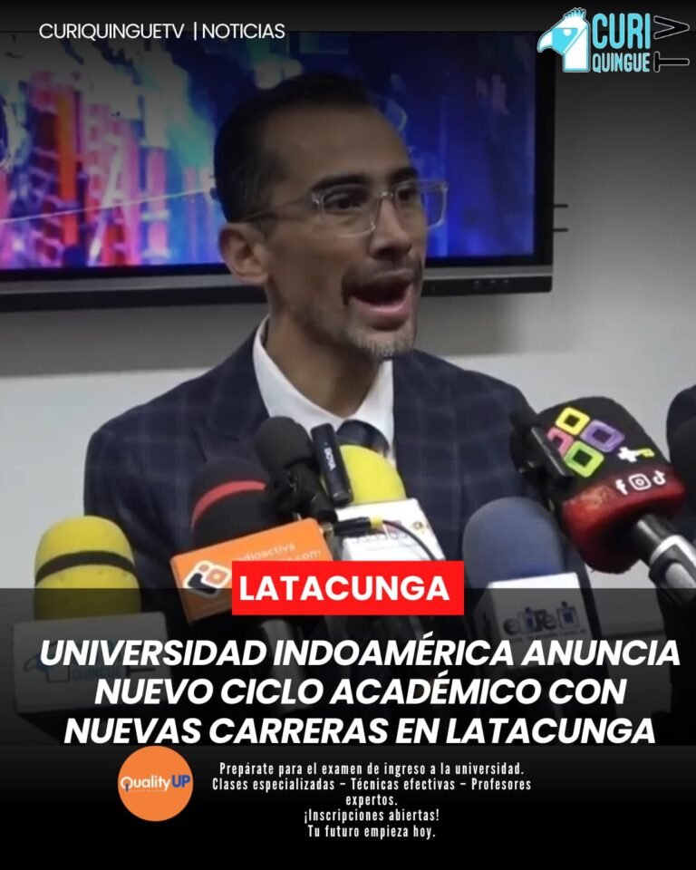 🔵 📚 Educación en crecimiento La Universidad Indoamérica sede Latacunga anunció que en abril de 2026 iniciará un nuevo ciclo académico, incorporando la carrera de Psicología Clínica, ampliando así las oportunidades de formación profesional en la región. #Educación #Latacunga #Cotopaxi