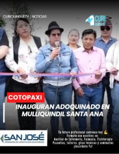 📌 Autoridades inauguraron el adoquinado en el barrio San Francisco (Mulliquindil Santa Ana).