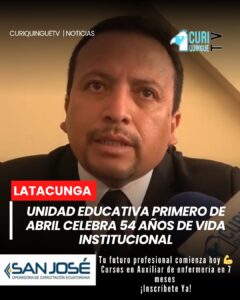 🎉📚 #Cotopaxi 🔵 ¡54 años formando generaciones! La Unidad Educativa Primero de Abril celebra su aniversario con una agenda llena de actividades culturales y deportivas que integran a toda la comunidad educativa. 👨‍🏫👩‍🎓 🎊 Estudiantes, docentes y padres de familia se unen para conmemorar una trayectoria marcada por el compromiso con la educación. 👏 ¡Felicidades a esta institución que deja huella en la formación de la juventud! 💬 ¿Fuiste parte de esta institución? ¡Cuéntanos tu experiencia! #Educación #Aniversario #ComunidadEducativa #Latacunga #Curiquingu