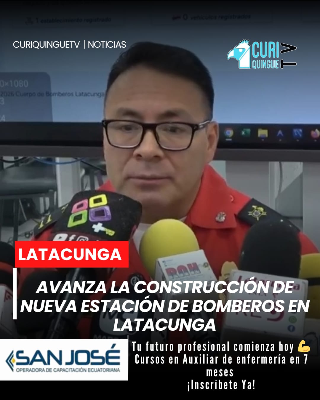 El Cuerpo de Bomberos de Latacunga avanza en la construcción de una nueva estación que permitirá reducir tiempos de respuesta y mejorar la atención en emergencias.