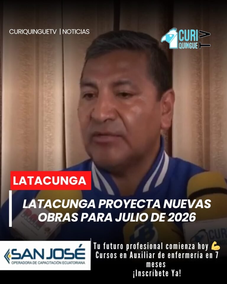 El Municipio de Latacunga anunció la inauguración de importantes obras para julio de 2026, entre ellas el parque lineal de la laguna y el bulevar de la estación.