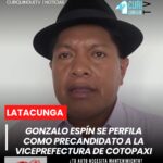 Gonzalo Espín es presentado como precandidato a la Viceprefectura de Cotopaxi por Pachakutik