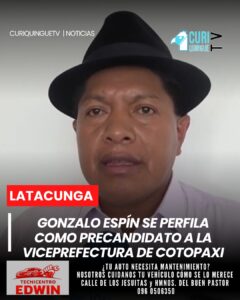 Gonzalo Espín es presentado como precandidato a la Viceprefectura de Cotopaxi por Pachakutik