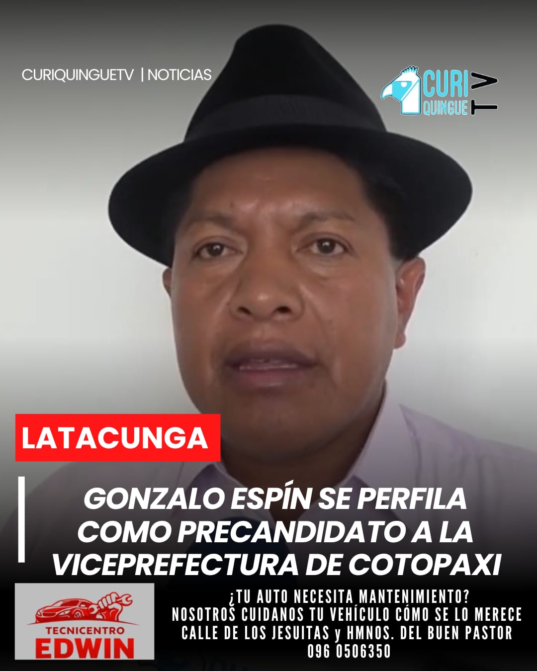 Gonzalo Espín es presentado como precandidato a la Viceprefectura de Cotopaxi por Pachakutik