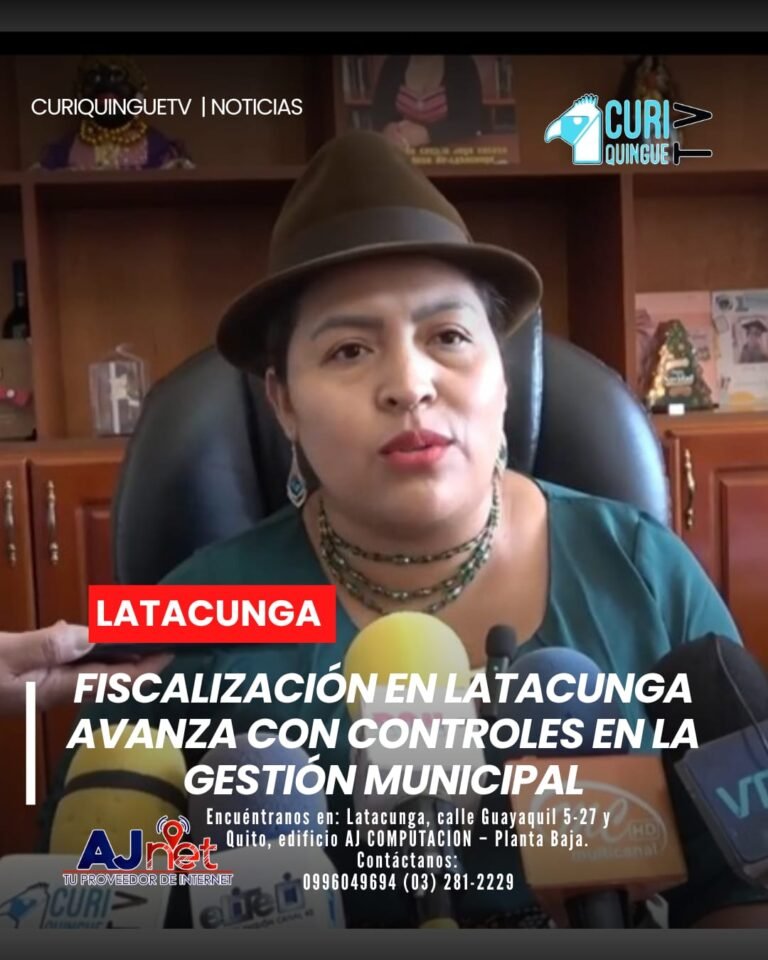 La vicealcaldesa de Latacunga, Martha Jaya, informó sobre los procesos de fiscalización realizados durante el actual periodo de gestión. Destacó que estas acciones buscan asegurar el cumplimiento de obras y servicios, fortaleciendo la transparencia en beneficio de la ciudadanía.