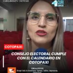 La directora de la Delegación del Consejo Nacional Electoral en Cotopaxi informó que se avanza conforme al calendario electoral. Recordó además que el plazo para realizar cambios de domicilio electoral estará habilitado hasta este viernes.