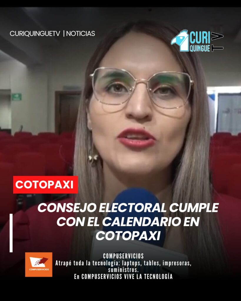 La directora de la Delegación del Consejo Nacional Electoral en Cotopaxi informó que se avanza conforme al calendario electoral. Recordó además que el plazo para realizar cambios de domicilio electoral estará habilitado hasta este viernes.